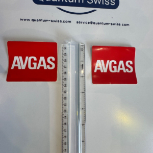 Set of 2 Vintage AVGAS 100LL Aircraft Fuel Filler Decal Stickers GA Placards