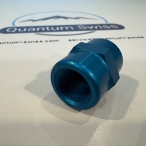 AN610-9D Straight Hose Splicer Adapter Fitting w/ Service Port Blue AN Aircraft