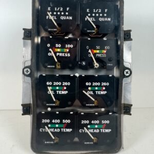 TWIN ENGINE AIRCRAFT 8 GAUGE ENGINE CLUSTER FUEL OIL CHT TEMP